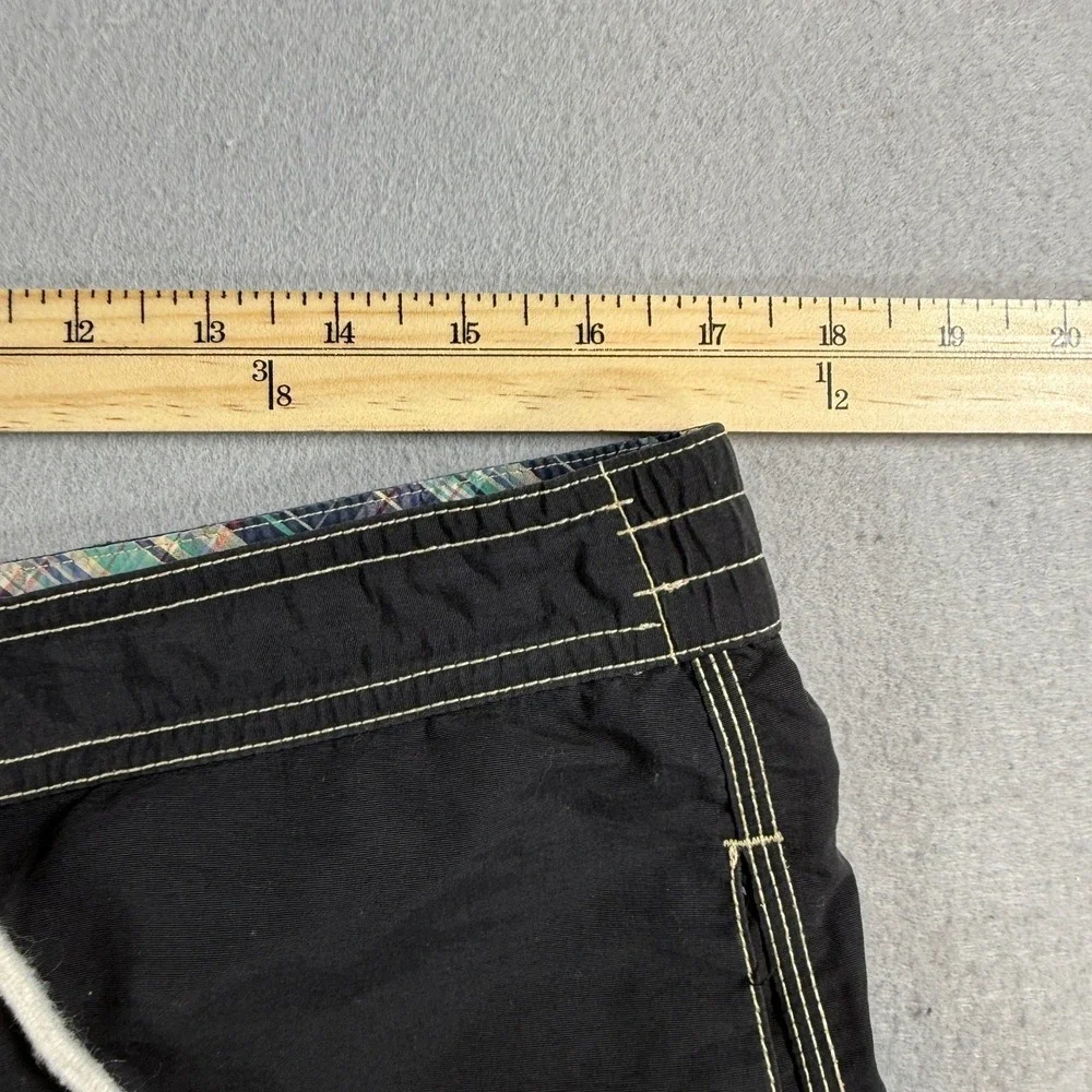 Polo Ralph Lauren Board Shorts Mens 34 Black Cargo Pocket Swim Trunks Beach Surf
